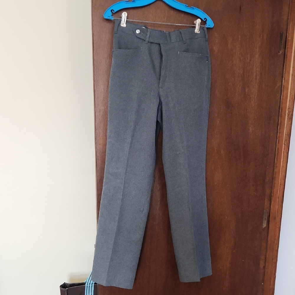 Classic Straight-Leg Gray Dress Pants